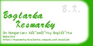 boglarka kesmarky business card